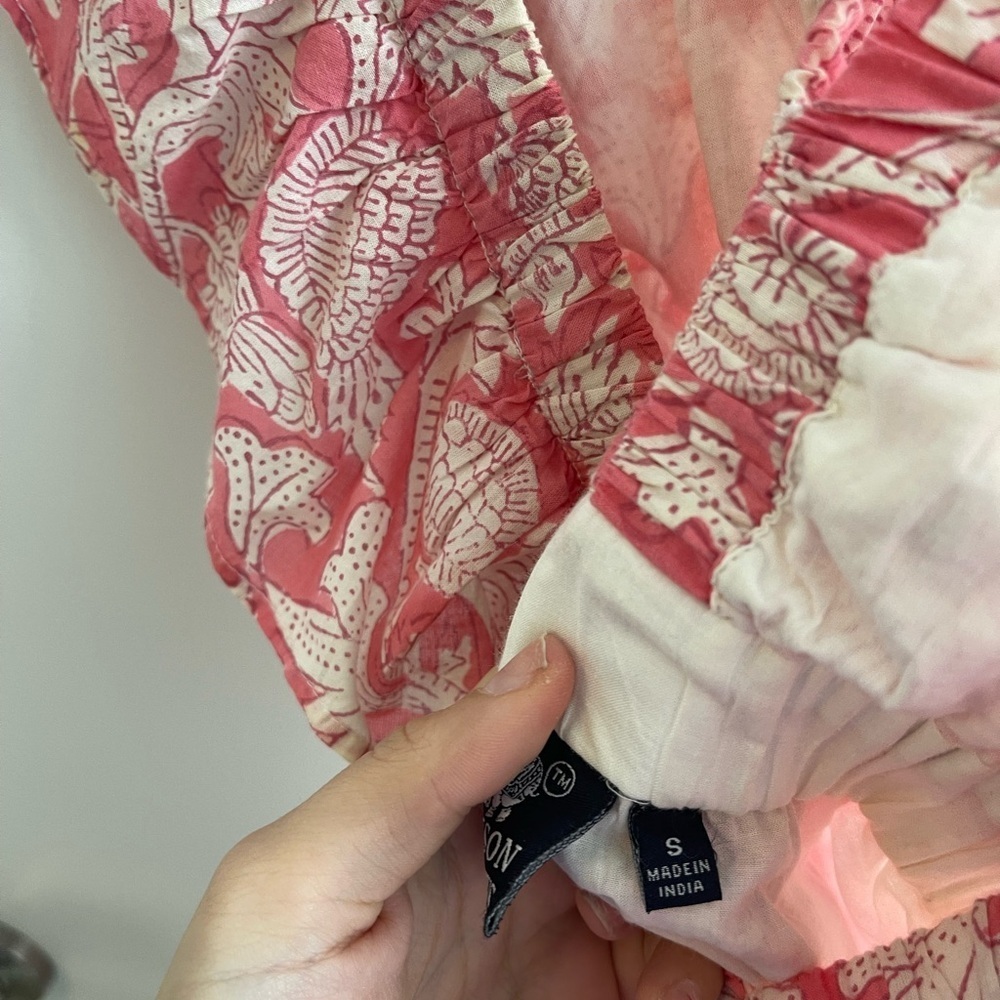 Madison Matthew Floral Pink and White Ruffle Dress - Picture 9 of 9